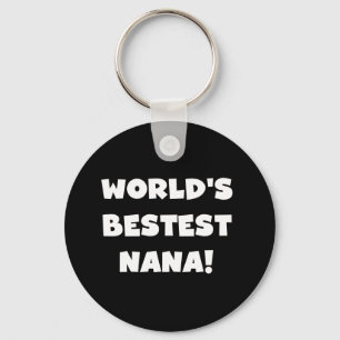 Chaveiro Camiseta preto e branco do Bestest Nana do mundo