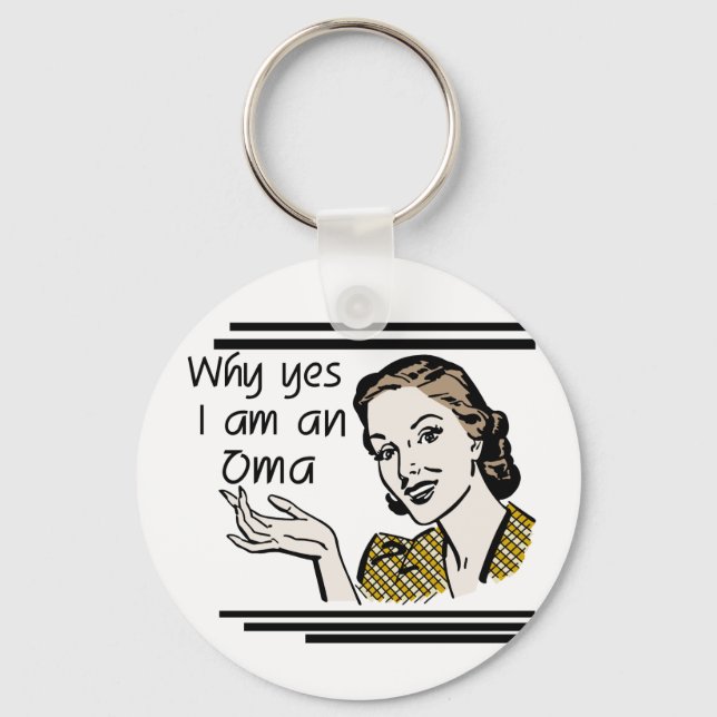 Chaveiro Camiseta retro e presentes de Oma (Frente)