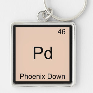 Chaveiro Camiseta Símbolo do Elemento Químico Pd - Phoenix 