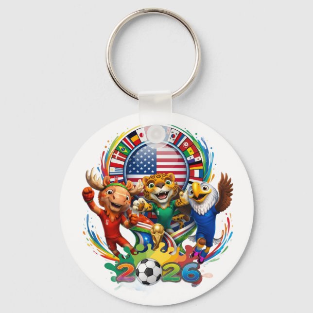 Chaveiro Camiseta temática do FIFA 2026 para crianças (Frente)