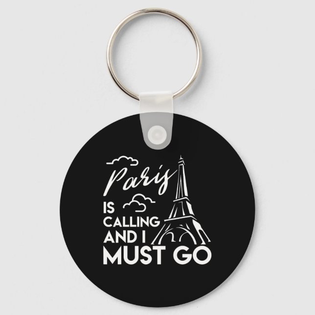 Chaveiro Camiseta Torre Eiffel Paris Está Chamando Paris Va (Frente)