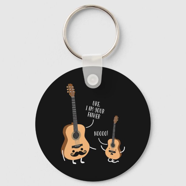 Chaveiro Camiseta Uke Eu Sou Seu Pai Ukulele Guitarra  (Frente)