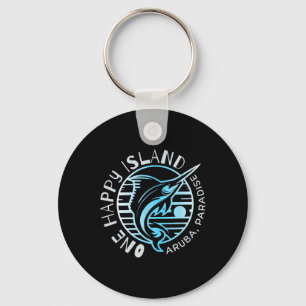 Chaveiro Camiseta Uma Ilha Feliz Aruba Peixe Vela Pesca Tip