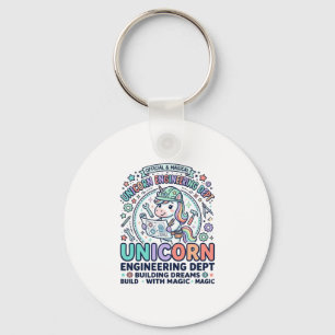 Chaveiro Camiseta Unicórnio Engenharia Dept Bold Tipografia