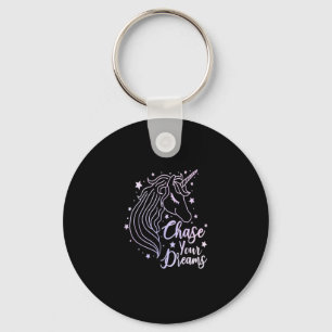 Chaveiro Camiseta Unicórnio Persiga Seus Sonhos Meninas Ros