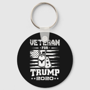Chaveiro Camiseta Veteranos Pelo Trump Apoio Militar Republ