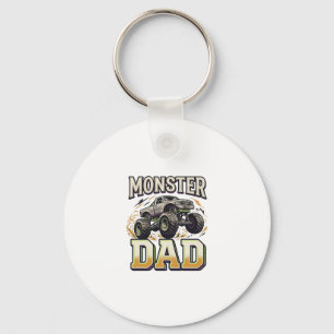Chaveiro Camiseta Vetorial Vintage de Caminhão Monstro Pai