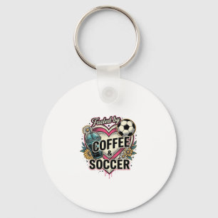 Chaveiro Camiseta Vintage Alimentado Por Café E Futebol Des