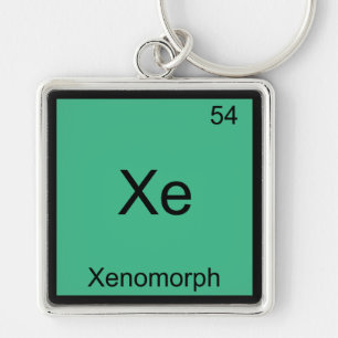 Chaveiro Camiseta Xe - Símbolo do Elemento Químico Xenomorp