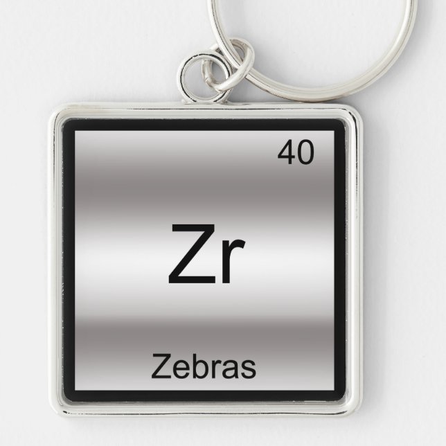 Chaveiro Camiseta Zr - Zebras Elemento Divertido Símbolo Qu (Frente)