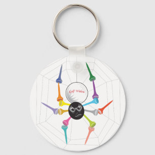 Chaveiro Camisetas de aranha de viúva preta de golfe