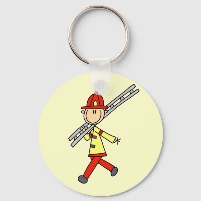 Chaveiro Camisetas de Bombeiro com Escada e Presentes (Frente)