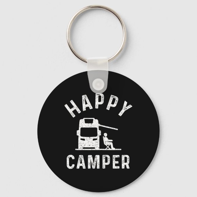 Chaveiro Camisetas de Motorhome Feliz Camper  (Frente)