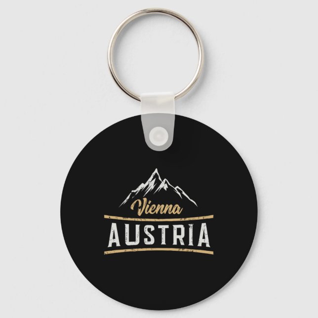 Chaveiro Camisetas de Presente Austríacas Ltda Viena Áustri (Frente)