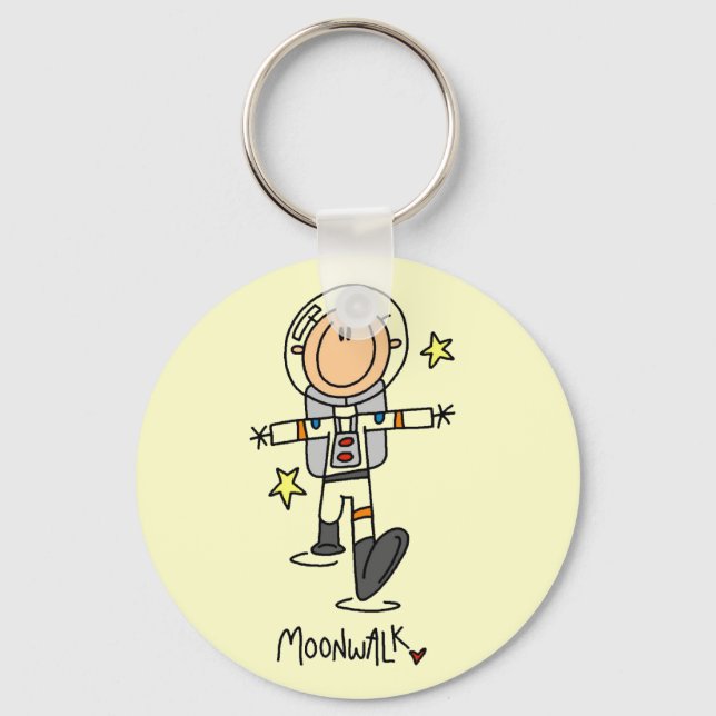 Chaveiro Camisetas e Presentes Astronauta Passeio na Lua (Frente)