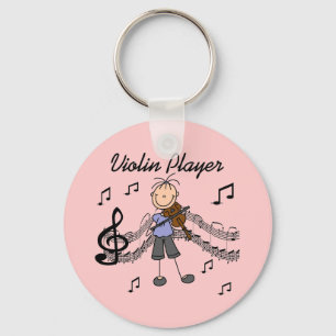 Chaveiro Camisetas e Presentes da Garota Tocando Violino em