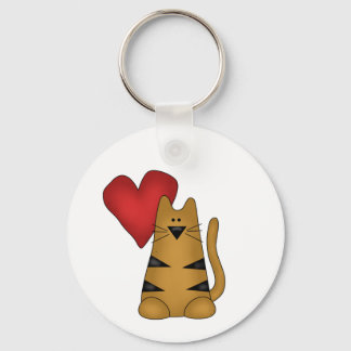 Chaveiro Camisetas e presentes de coração e de gatos riscad
