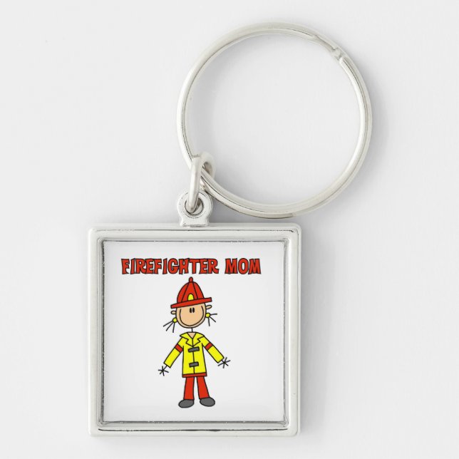 Chaveiro Camisetas e Presentes de Mãe Bombeira (Frente)
