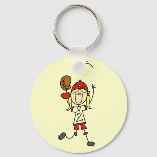 Chaveiro Camisetas e Presentes de Menina Pegando Bola de Be