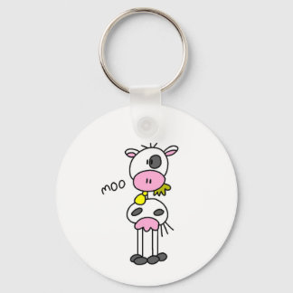 Chaveiro Camisetas e presentes de vaca com Figura Stick