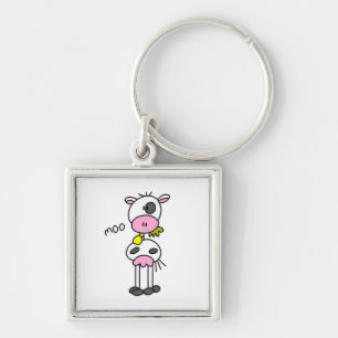 Chaveiro Camisetas e Presentes de Vaca em Figuras de Palito