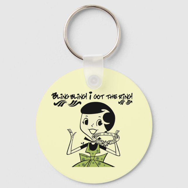 Chaveiro Camisetas e presentes do anel de lingote retrô (Frente)