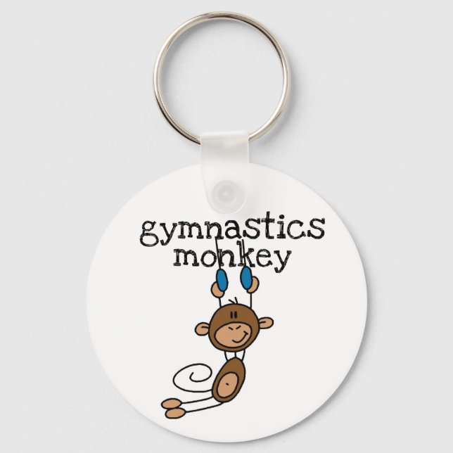 Chaveiro Camisetas e Presentes do Macaco de Ginástica (Frente)