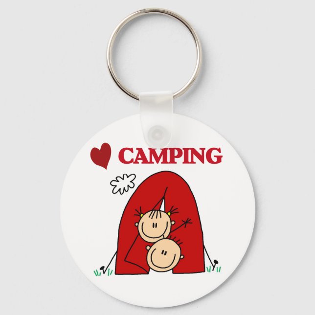 Chaveiro Camisetas e Presentes Eu Adoro Acampamento (Frente)