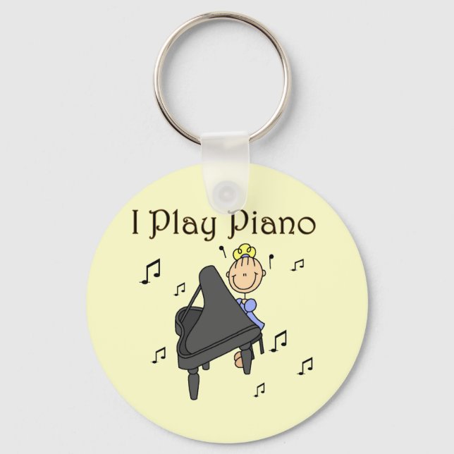 Chaveiro Camisetas e Presentes Eu Tooco Piano (Frente)