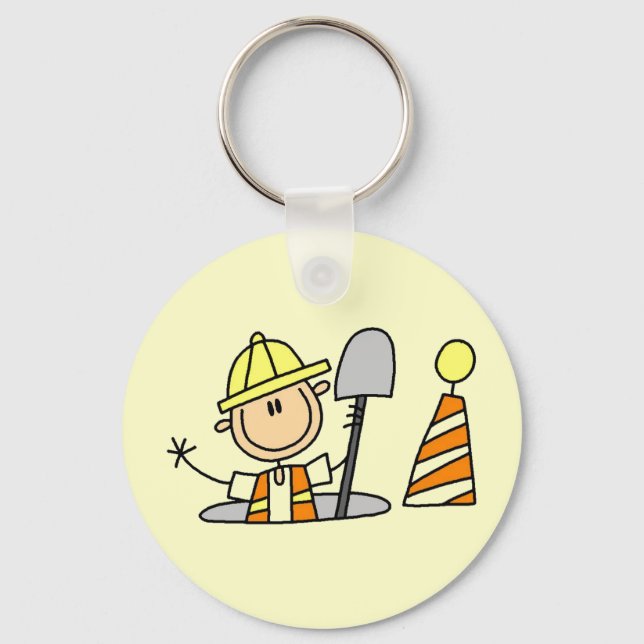 Chaveiro Camisetas e Presentes para Operário de Construção  (Frente)