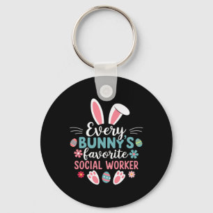Chaveiro Camisetas engraçadas de trabalhador social favorit