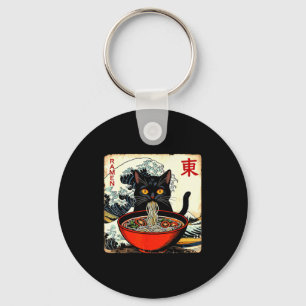 Chaveiro Camisetas Gráficas Divertidas de Anime Gato Ramen