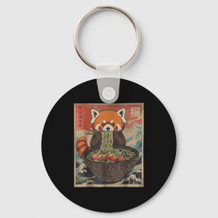 Chaveiro Camisetas Gráficas Japonesas Ramen Panda Vermelho