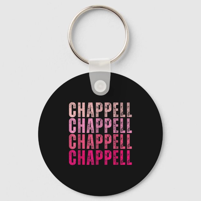 Chaveiro Camisetas Groovy Chappell Primeiro Nome D Chappell (Frente)