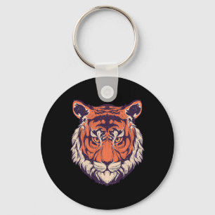 Chaveiro Camisetas Legais de Tigre Selvagem, Gráfico de Mod