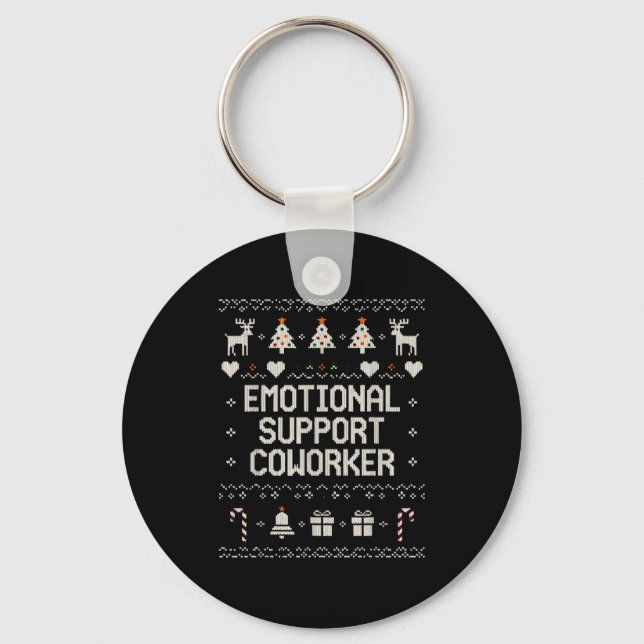 Chaveiro Camisola de Natal Feia e Divertida para Colega de  (Frente)