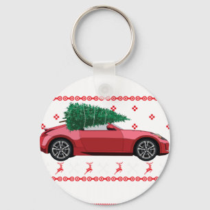 Chaveiro Camisola Feia de Natal Árvore de Natal Carro Antig