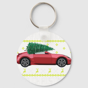 Chaveiro Camisola Feia de Natal Árvore de Natal Carro Antig