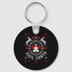 Chaveiro Camisola Feia de Natal Saúda o Papai Noel Demônio