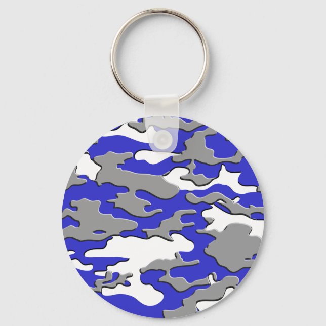 Chaveiro Camo azul 3d (Frente)