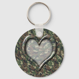 Chaveiro Camouflage Heart - Woodland