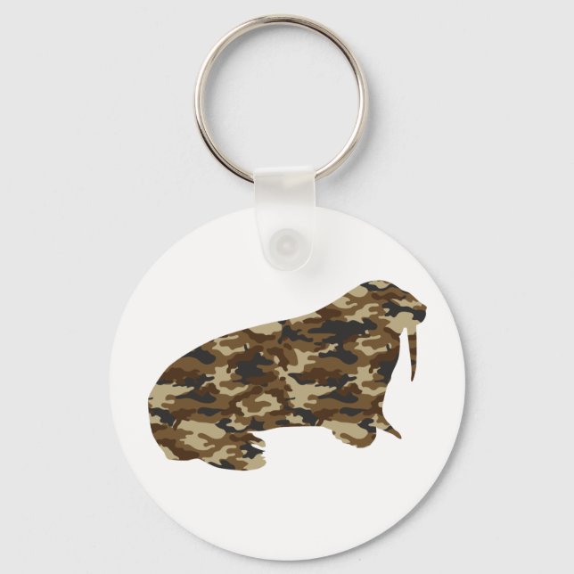 Chaveiro Camouflage Walrus Silhouette (Frente)