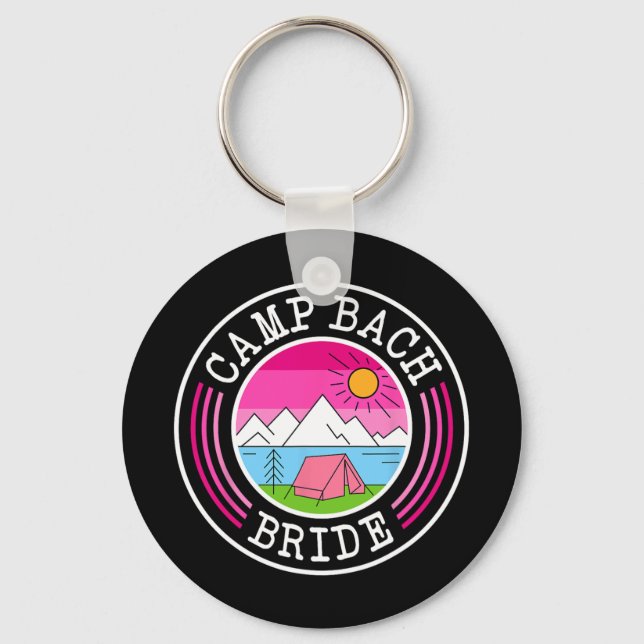 Chaveiro Camp Bach Bride Bridesmaid Retro Camping Bachelore (Frente)