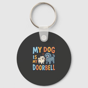 Chaveiro Campainha de Porta de Cachorro Engraçada Amante de