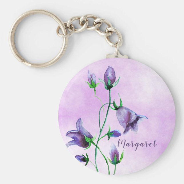 Chaveiro Campainhas de cor d'água no ultravioleta adicionam (Frente)