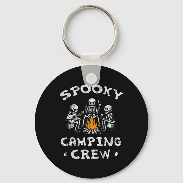Chaveiro Campanha da Tripulação Halloween Acampando Esquele (Frente)