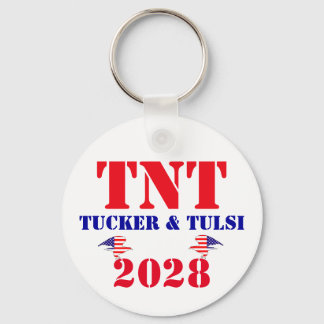 Chaveiro Campanha TNT Tucker & Tulsi 2028 Presidente EUA
