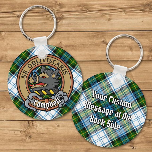 Chaveiro Campbell Crest over Dress Tartan (Criador carregado)