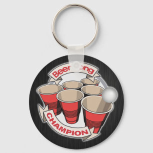 Chaveiro Campeão customizável de Pong da cerveja