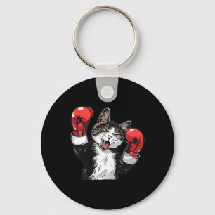 Chaveiro Campeão de Boxão de Gato Engraçado Luz de Gatinhos